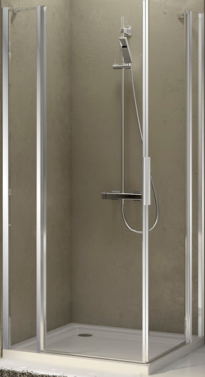 Alva Dura Eckeinstiegshäl. Pendelt. li., 88-90,8/195cm, Silber Matt, Gl. ESG - AQDUDUEHP90LM