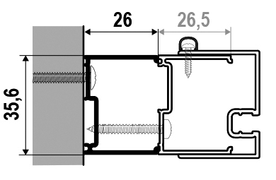 Alva Dura Verbreiterungsprofil 26mm Silber Hochglanz - AQDUDUVP26