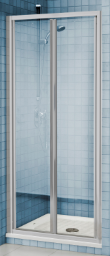 ALVA Sana Pendeltür 90/190cm Silber Matt, Glas ESG