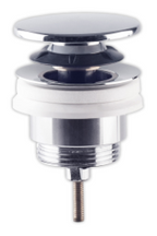 Alva Varia Ablaufvent. 5/4" Clicker mit Stopfen, H”he bis 60mm, Chrom - AQARVAAVC8
