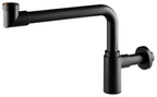 Alva Varia Raumspardesign-S. 5/4" ohne Ventil, Wandrohr 32x100mm, Schwarz Matt - AQARVADSR1S