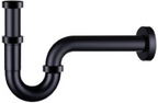 Alva Varia R”hrensifon 5/4" ohne Ventil Wandrohr 32x220mm, MS Schwarz Matt - AQARVARS3S