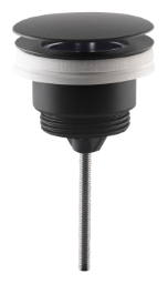 Alva Varia Ablaufventil 5/4" fr AQARVARSS1, m. Mittelschr., Schwarz Matt - AQARVARSS1AVS