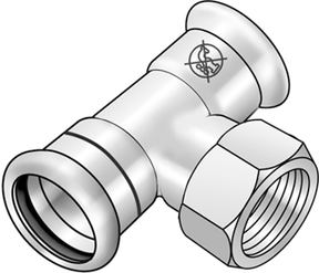 KE KELIT NPI447 Edelst.Pr.T-St.m.Abg.IG 35x3/4" für Trinkwasser nicht zulässig  – 53840F04