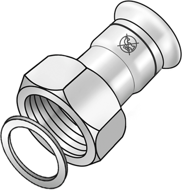 KE KELIT NPI455 Edelst.Pr.Verschr.m.IG 28x5/4" für Trinkwasser nicht zulässig  – 53803E06
