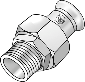 KE KELIT NPI451 Edelst.Pr.Holländer m.AG 35x5/4" für Trinkwasser nicht zulässig  – 53841F06