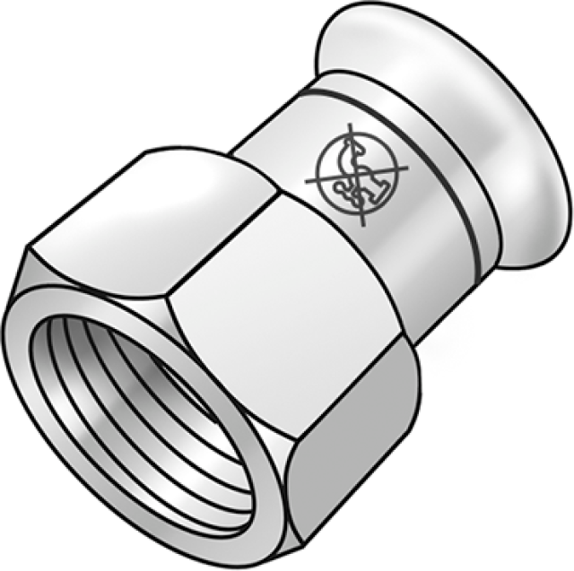 KE KELIT NPI457 Edelst.Pr.Übergang m.IG 15x1/2" für Trinkwasser nicht zulässig  – 53806B02