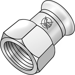 KE KELIT NPI457 Edelst.Pr.Übergang m.IG 15x1/2" für Trinkwasser nicht zulässig  – 53806B02