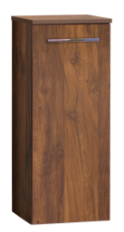 ALVA Una Mittelschrank mit 1 Tür 35x86,2x32,3cm, Weiß