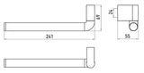 Alva Pura Handtuchhalter kurz 24,1cm, Chrom - AQASPUHH24