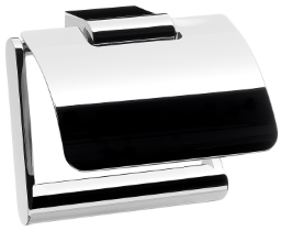 Alva Pura Toilettenpapierhalter mit Bgel und Deckel, Chrom - AQASPURH