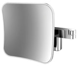 Alva Varia Kosmetikspiegel 5-fach LED-Beleuch.,eckig 20,9cm, Gelenk.,Chrom - AQBMVAKSPB5