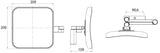 Alva Varia Kosmetikspiegel 5-fach LED-Beleuch.,eckig 20,9cm, Gelenk.,Chrom - AQBMVAKSPB5