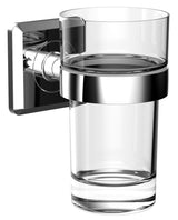 Alva Prima Glashalter mit Kristallglas klar, Chrom - AQASPRGHKG
