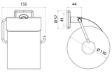 Alva Prima Toilettenpapierhalter mit Bügel und Deckel, Chrom - AQASPRRH