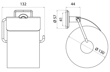 Alva Prima Toilettenpapierhalter mit Bügel und Deckel, Chrom - AQASPRRH