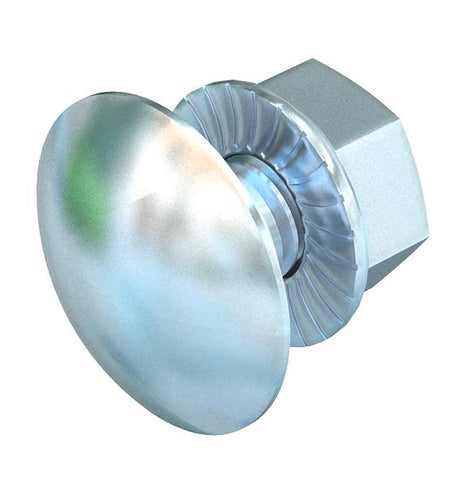 OBO Flachrundschraube mit Kombimutter M6x16 Stahl feuerverzinkt  – 6406157