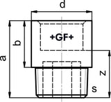 Alva Edelstahl Hahnverlängerung Wkst 316 IG/AG Fig.525 DN15 L= 17,5mm DVGW/UBA - 525E.1/2.17.5