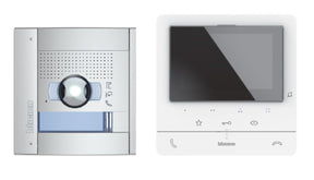 BTICINO Flex'ONE Video-Set mit Türstation SFERA (1 und 2 Ruftasten) + CLASSE100 V16E  – 364651