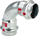 VIEGA Viega Bogen 90 Grad mit SC Prestabo 1116 in 54mm Stahl verzinkt   – 558 185