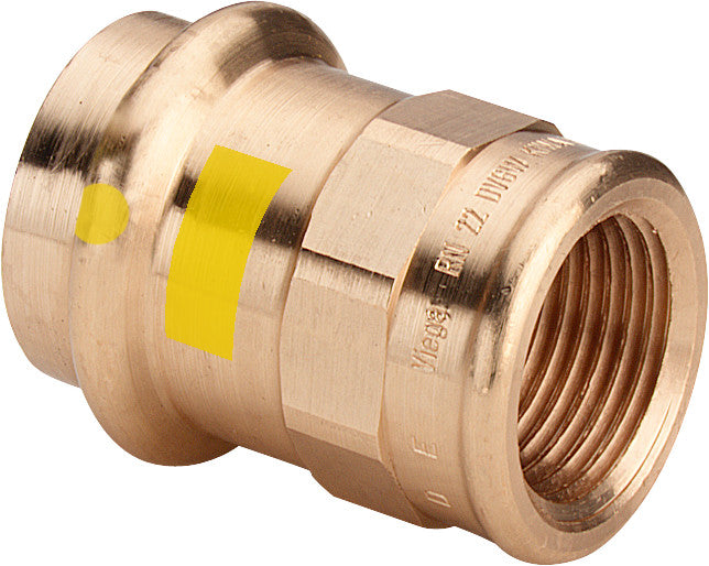 VIEGA Viega Übergangsstück mit SC Profipress G 2612 für Gas in 22mm x Rp3/4 Rotguss   – 346 423