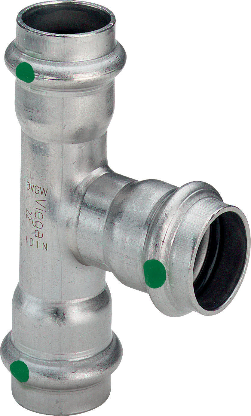 VIEGA Viega T-Stück mit SC Sanpress Inox 2318 in 54x42x54mm Edelstahl   – 436 070