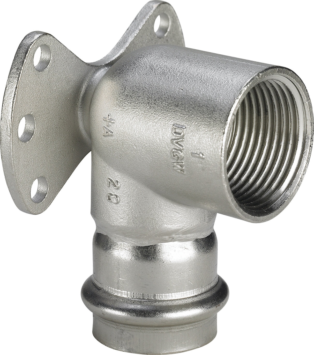 VIEGA Viega Wandscheibe mit SC Sanpress Inox 2325.5 in 15mm x Rp1/2 Edelstahl   – 437 244