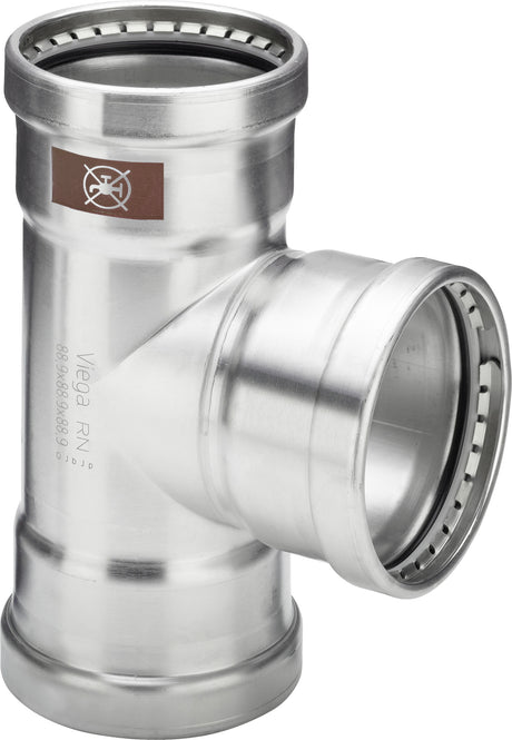 VIEGA Viega T-Stück mit SC Temponox XL 1718XL in 88,9mm Stahl nichtrostend  – 810 214