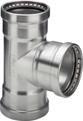 VIEGA Viega T-Stück Sanpress Inox XL 2318XL in 88,9mm Edelstahl   – 482 732