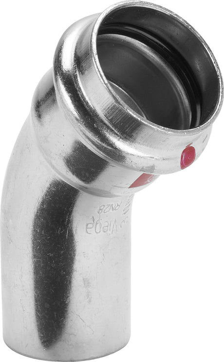 VIEGA Viega Bogen 45 Grad mit SC Prestabo 1126.1 in 15mm Stahl verzinkt   – 558 338