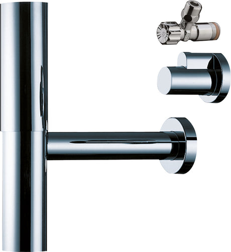 HANSGROHE HG Sifon Flowstar komplett chrom mit zwei Eckventilen und Schubern   – 52120000