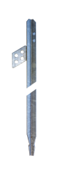 Alva Kreuzerder 50x50x3mm, L=1000mm, schr„ge Anschlussfahne, Stahl feuerverzinkt - KE1000FV