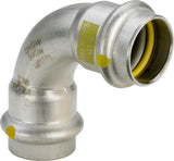 VIEGA Viega Bogen 90 Grad SC Sanpress Inox G 0216 für Gas in 15 mm Edelstahl   – 485 788