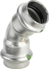 VIEGA Viega Bogen 45 Grad mit SC Sanpress Inox 2326 in 42mm Edelstahl   – 435 363