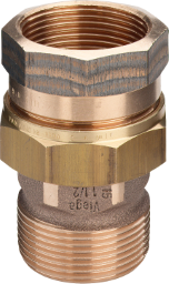 ALVA Rohrverschraubung 3331 flachdichtend in R3/4 x Rp3/4 Rotguss