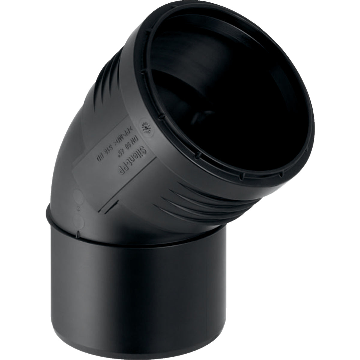 GEBERIT GE Silent-PP Bogen 45 Gr. d90mm   – 390.422.14.1