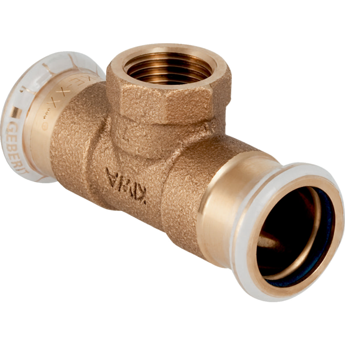 GEBERIT GE Mapress Kupfer T-Stk. FKM mit Abgang d22 x Rp1/2 x 22mm  – 52416