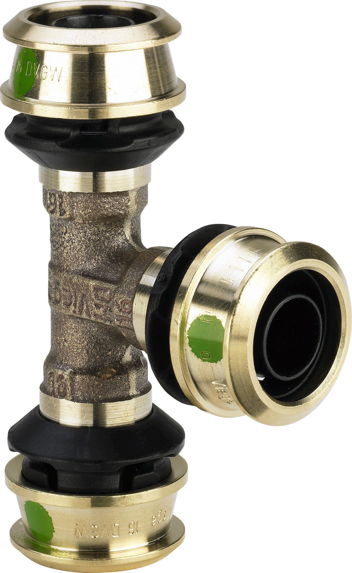 VIEGA Viega T-Stück mit SC Raxofix 5318 in 20mmx16mmx16mm Siliziumbronze   – 647 308