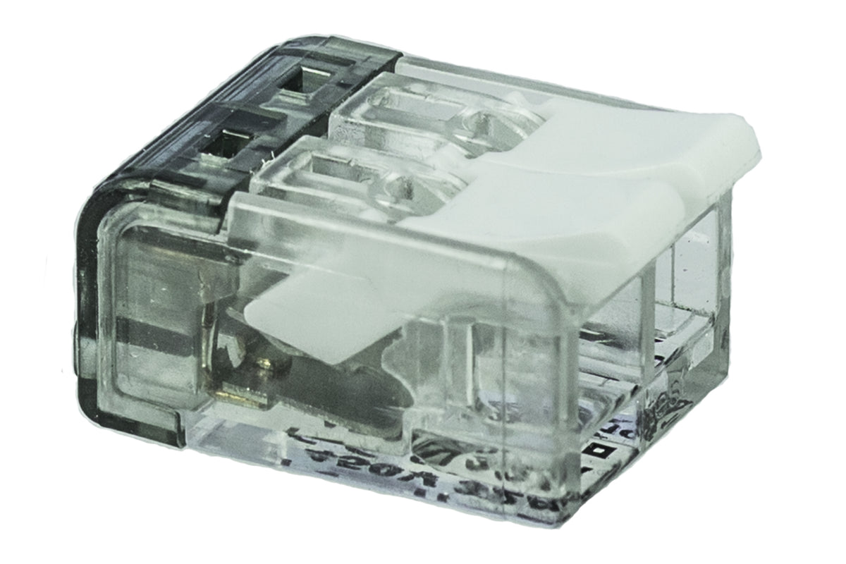Alva Verbindungsdosenklemme 2-polig mit Hebeln 0,2... 4 mm2, transparent - DOK2HE