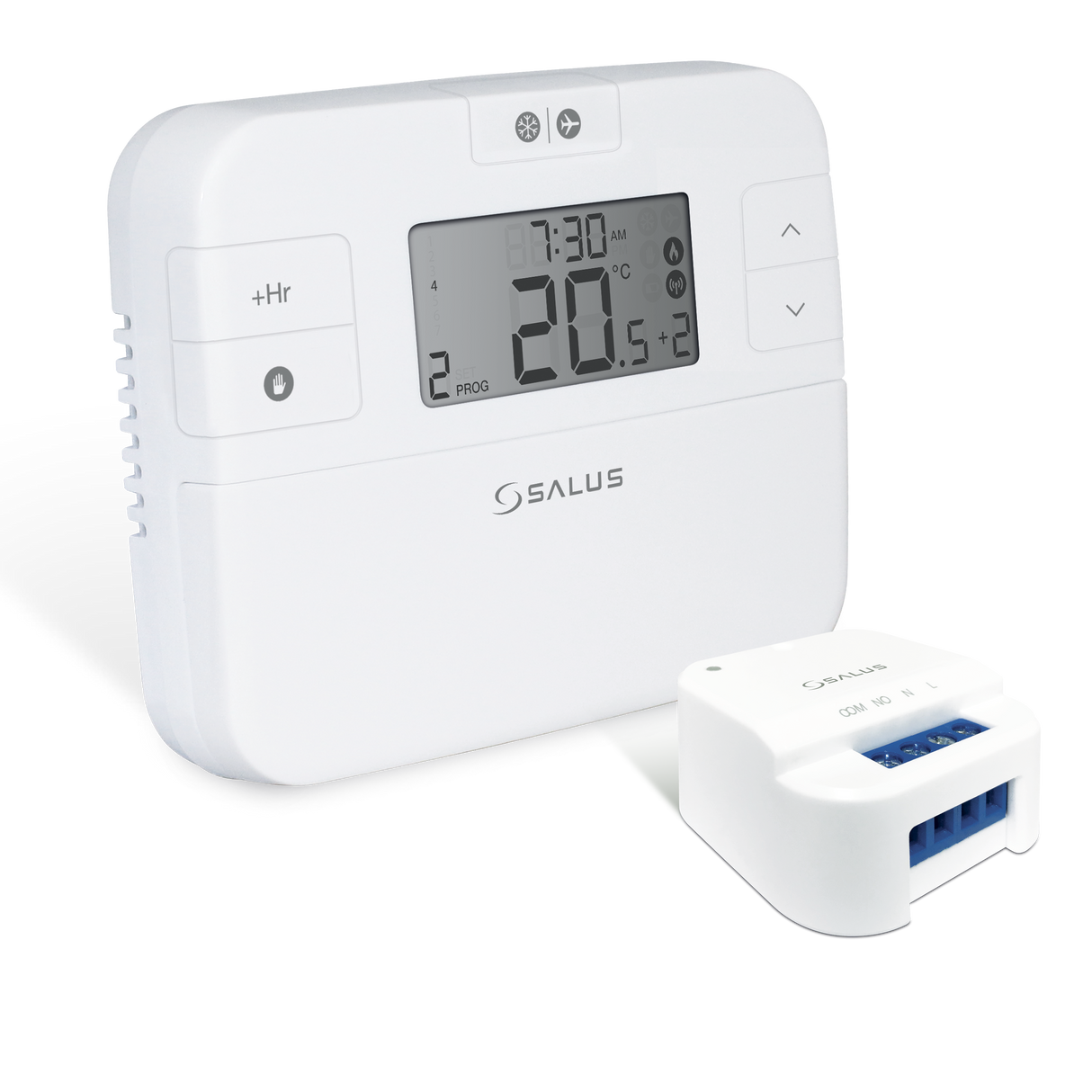 SALUS Digitales Funk-Raumthermostat programm., Funk Empfänger UP-Relais, 16A   – 110515