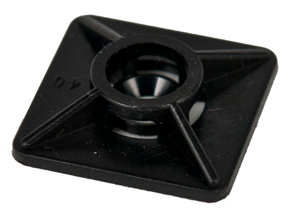 Alva Kabelbinder Klebesockel schwarz 27x27 mm für max. Kabelbinder-Breite 4,8 mm - KBSOCK27X27SW