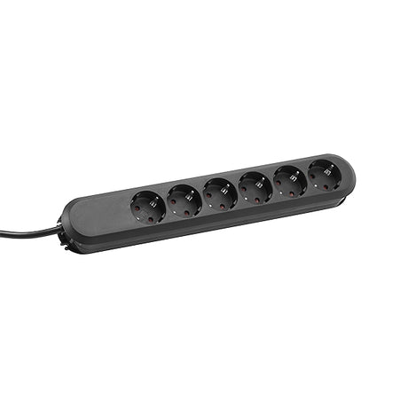 BACHMANN SMART Tischsteckdose 6-fach schwarz 3,0m Zuleitung  – 381.148K