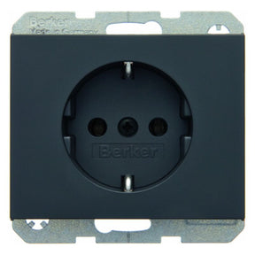 BERKER Steckdose Schuko K.1, anthrazit matt, la ckiert   – 47157006