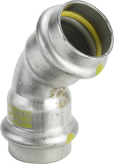 VIEGA Viega Bogen 45 Grad SC Sanpress Inox G 0226 für Gas in 35mm Edelstahl   – 486 167