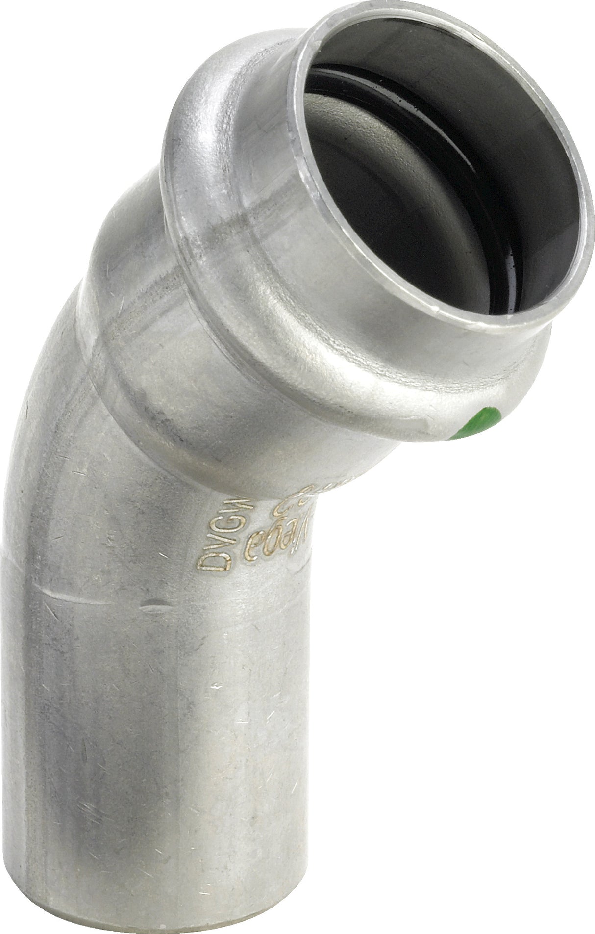 VIEGA Viega Bogen 45 Grad mit SC Sanpress Inox 2326.1 in 22mm Edelstahl   – 435 400