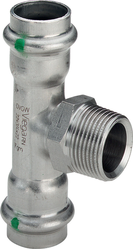 VIEGA Viega T-Stück mit SC Sanpress Inox 2317.1 in 54mm x R1 x 54mm Edelstahl   – 446 031