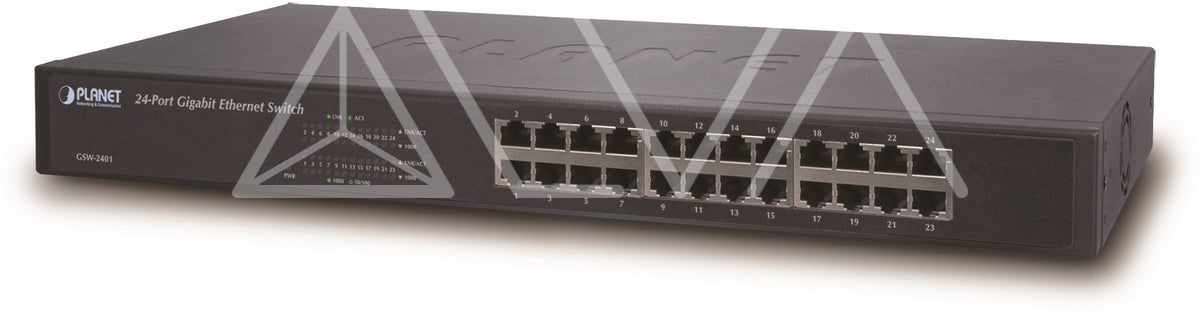 PLANET Gigabit 19"Switch 24-Port 10/100/1000 unmanaged Gbit Ethernet Switch   – GSW-2401