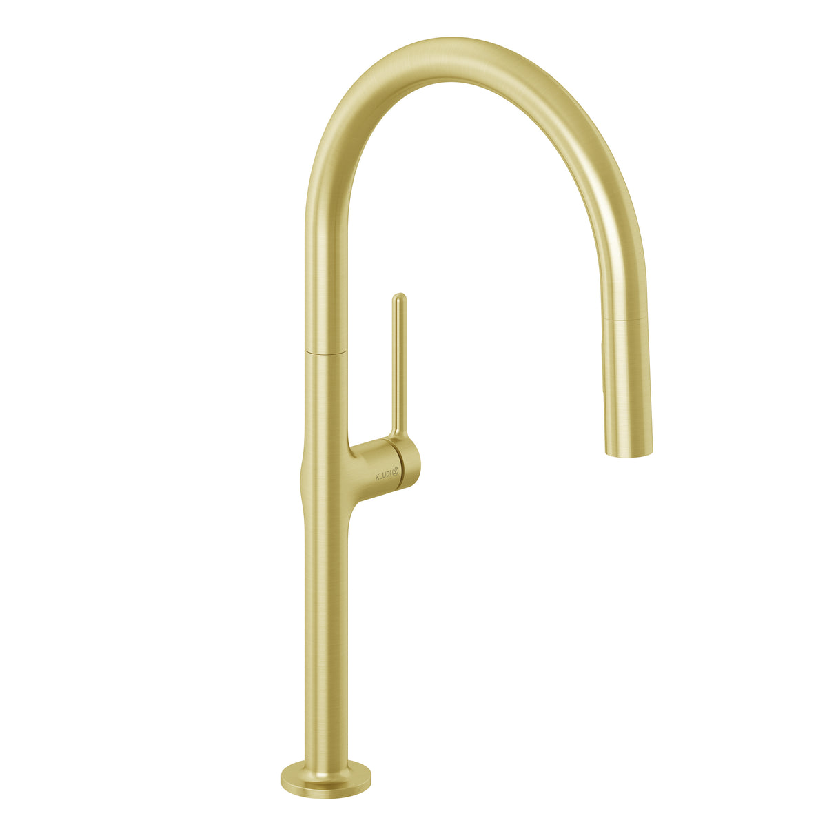 KLUDI KLUDI-REEF Spültisch-Einhandmischer herausz. Geschirrbrause Brushed Gold  – 50851N075