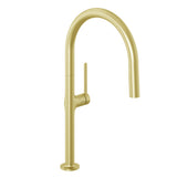 KLUDI KLUDI-REEF Spültisch-Einhandmischer herausz. Geschirrbrause Brushed Gold  – 50851N075