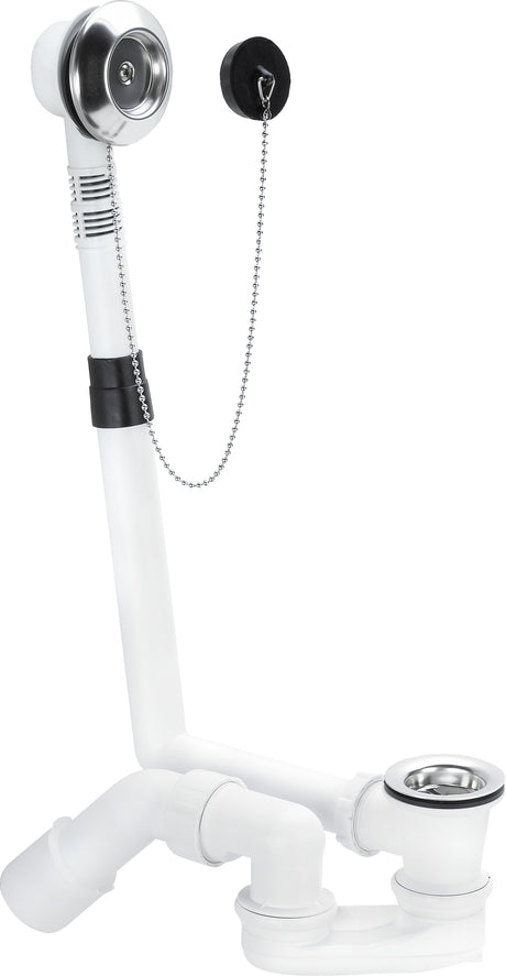 Alva Ab-/Überlauf Modell 6176.45 DN: 40/50 Badewanne Standard Ablaufbogen 45° für Badewanne mit Ablaufloch-Ø 52 - AQBWERAUMS